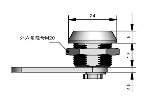 Steel Material Cabinet Box Lock Cam Door Locks ISO Certificate